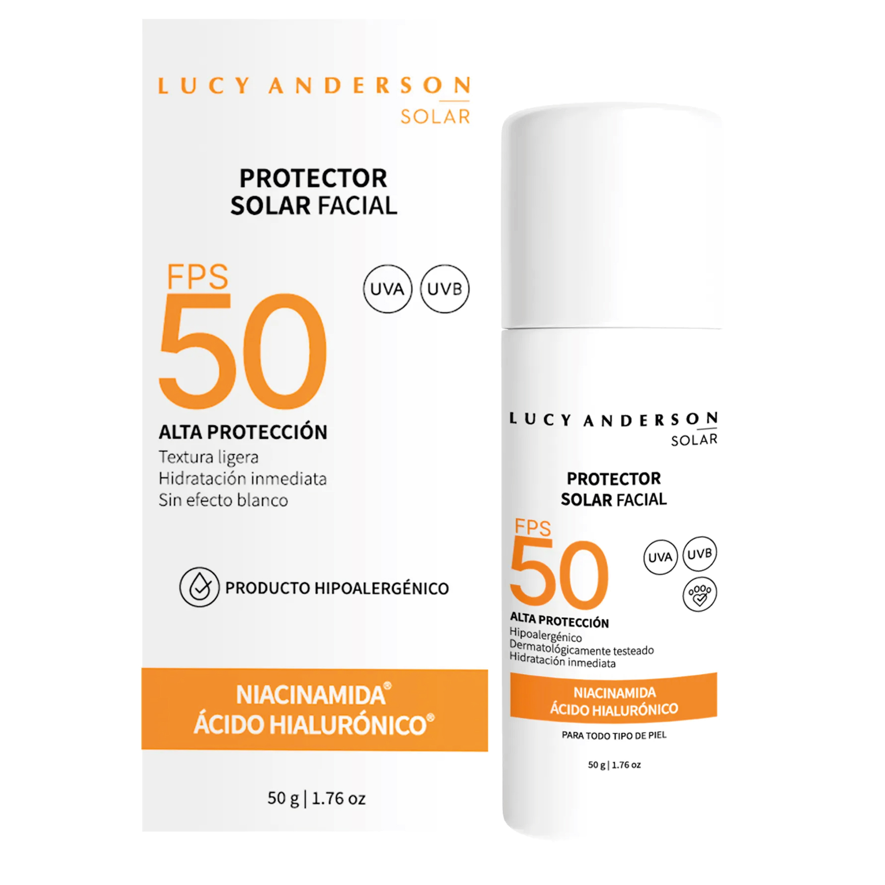 LUCY ANDERSON PROTECTOR SOLAR FACIAL FPS 50 X 50 G.